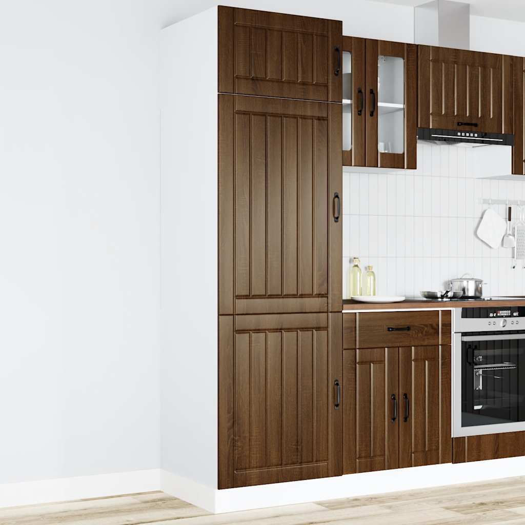 Armadio da Cucina Lucca Rovere Marrone in Legno Multistrato - homemem39