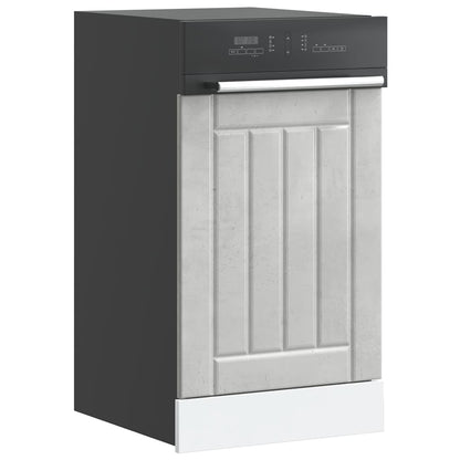 Pannello Lavastoviglie Lucca Grigio Cemento Legno Multistrato - homemem39