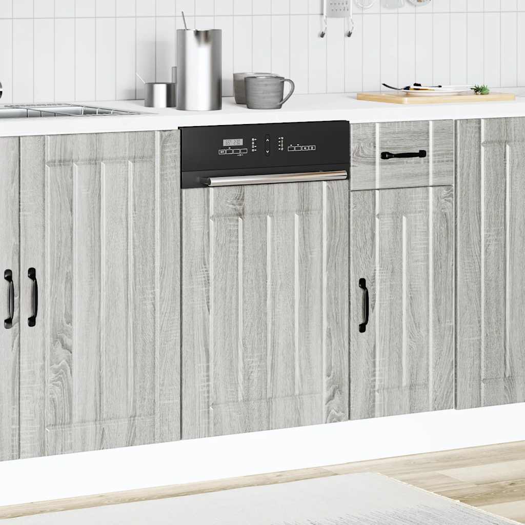 Pannello Lavastoviglie Lucca Grigio Sonoma in Legno Multistrato - homemem39