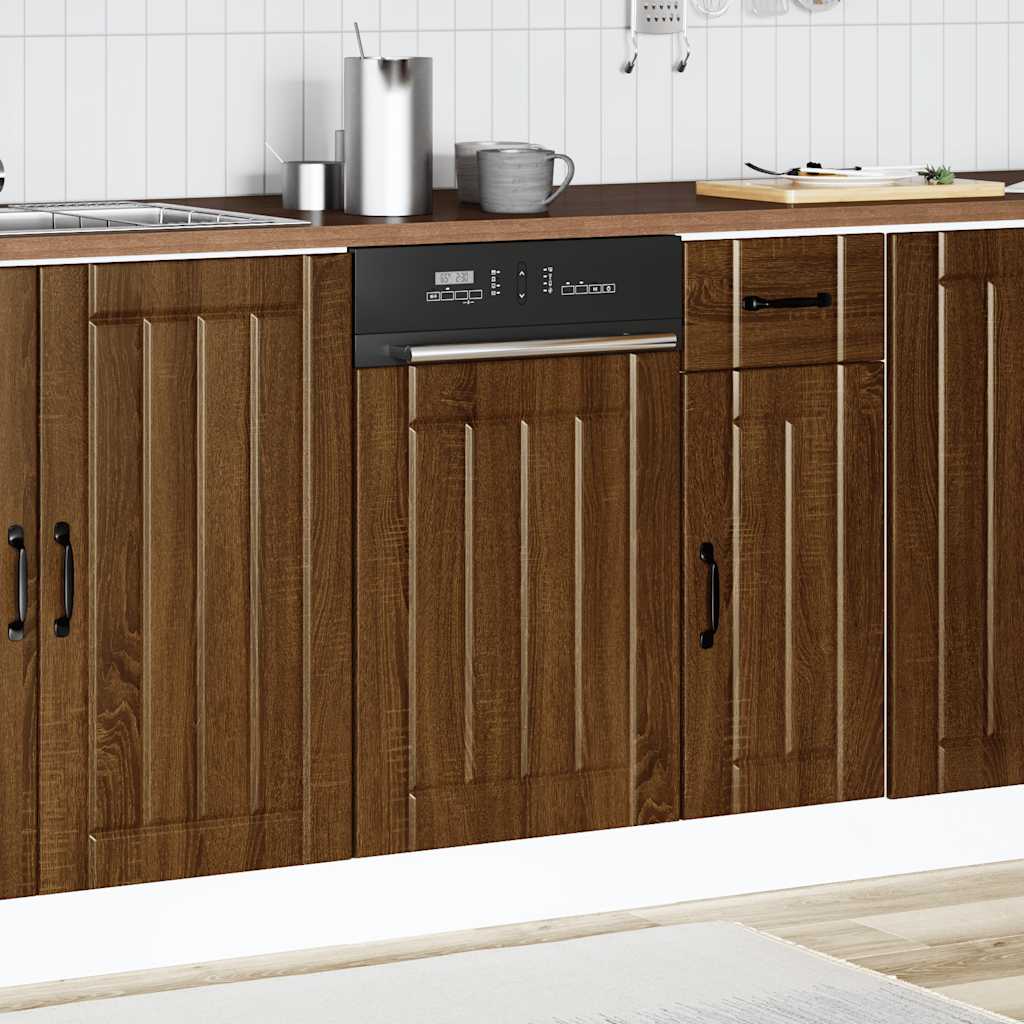 Pannello Lavastoviglie Lucca Rovere Marrone Legno Multistrato - homemem39