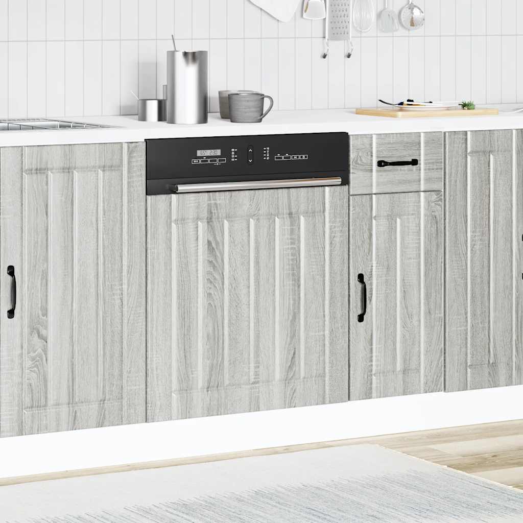 Pannello Lavastoviglie Lucca Grigio Sonoma in Legno Multistrato - homemem39