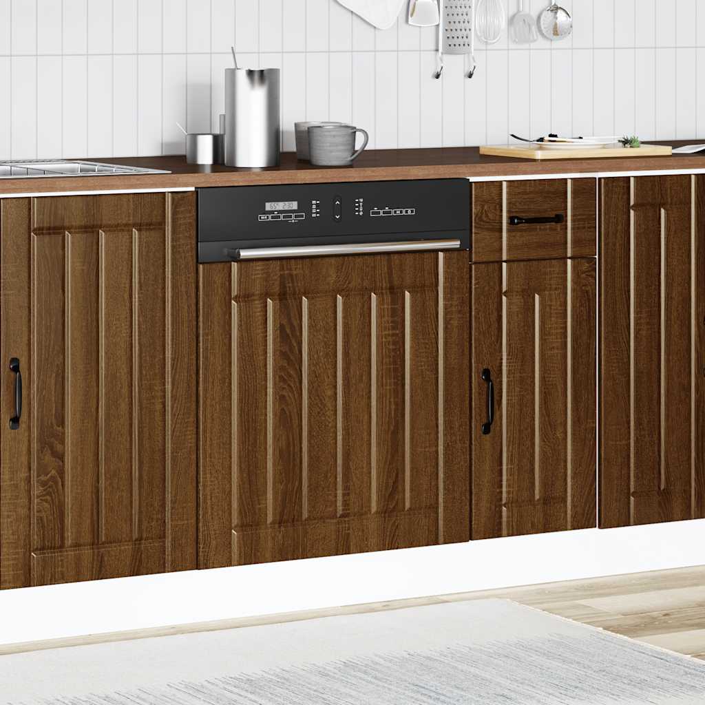 Pannello Lavastoviglie Lucca Rovere Marrone Legno Multistrato - homemem39