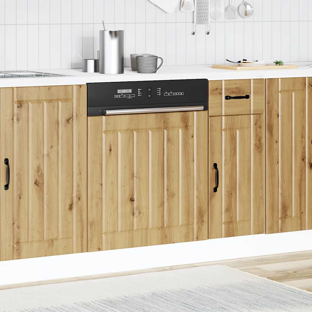 Pannello Lavastoviglie Rovere Artigianale Legno Multistrato - homemem39