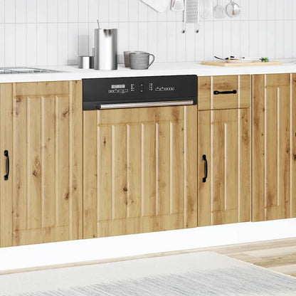 Pannello Lavastoviglie Rovere Artigianale Legno Multistrato - homemem39