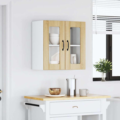 Pensile da Cucina con Porta in Vetro Lucca Rovere Sonoma - homemem39