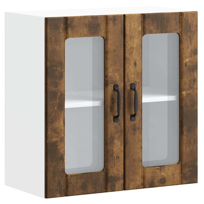 Pensile da Cucina con Porta in Vetro Lucca Rovere Fumo - homemem39