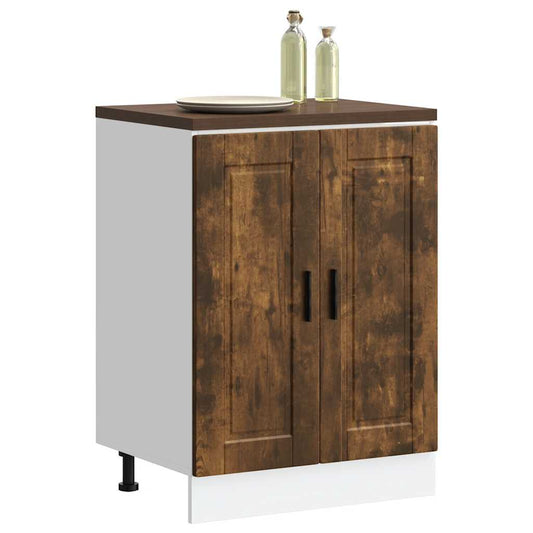 Base da Cucina Porto Rovere Fumo in Legno Multistrato - homemem39