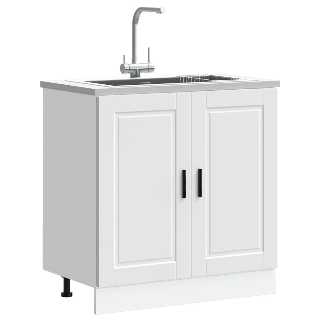 Mobile base lavello Porto Bianco 80x46x81,5cm Legno Multistrato - homemem39