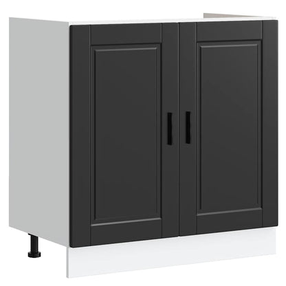 Mobile base lavello Porto Nero 80x46x81,5cm Legno Multistrato - homemem39