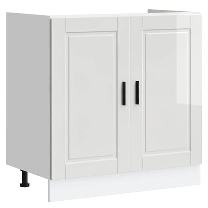 Mobile base lavello Porto Bianco Lucido 80x46x81,5cm Truciolato - homemem39
