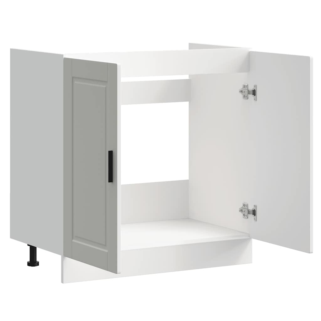 Mobile base lavello Porto Bianco Lucido 80x46x81,5cm Truciolato - homemem39