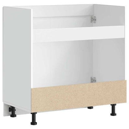 Mobile base lavello Porto Bianco Lucido 80x46x81,5cm Truciolato - homemem39