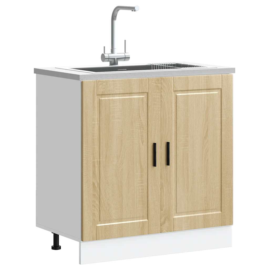 Mobile base lavello Porto Rovere Sonoma 80x46x81,5cm Truciolato - homemem39
