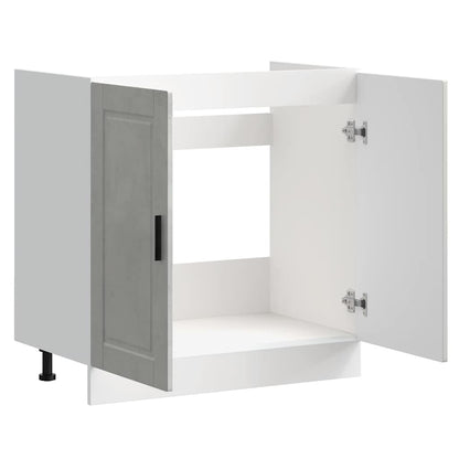 Mobile base lavello Porto Grigio Cemento 80x46x81,5 cm - homemem39