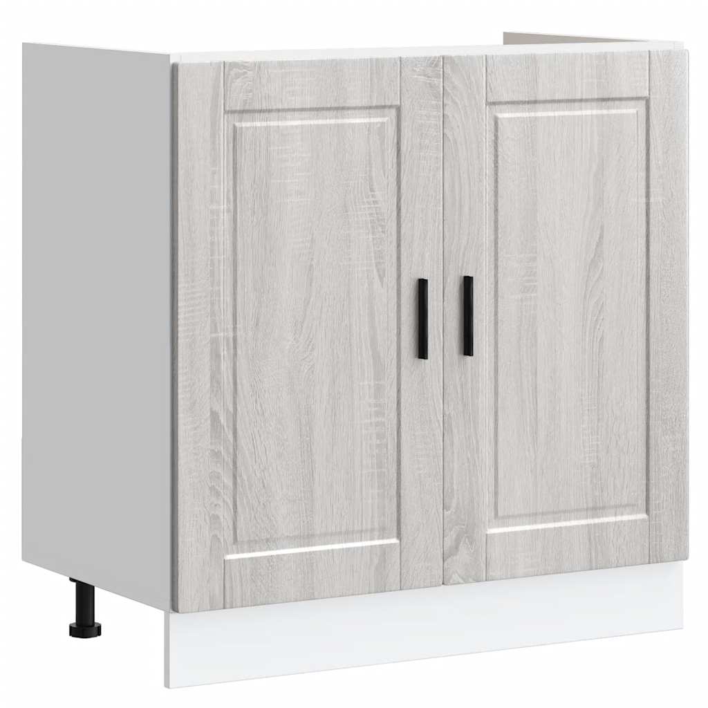 Mobile base lavello Porto Grigio Sonoma 80x46x81,5cm Truciolato - homemem39