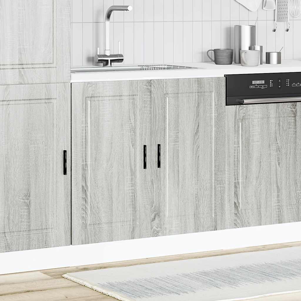 Mobile base lavello Porto Grigio Sonoma 80x46x81,5cm Truciolato - homemem39