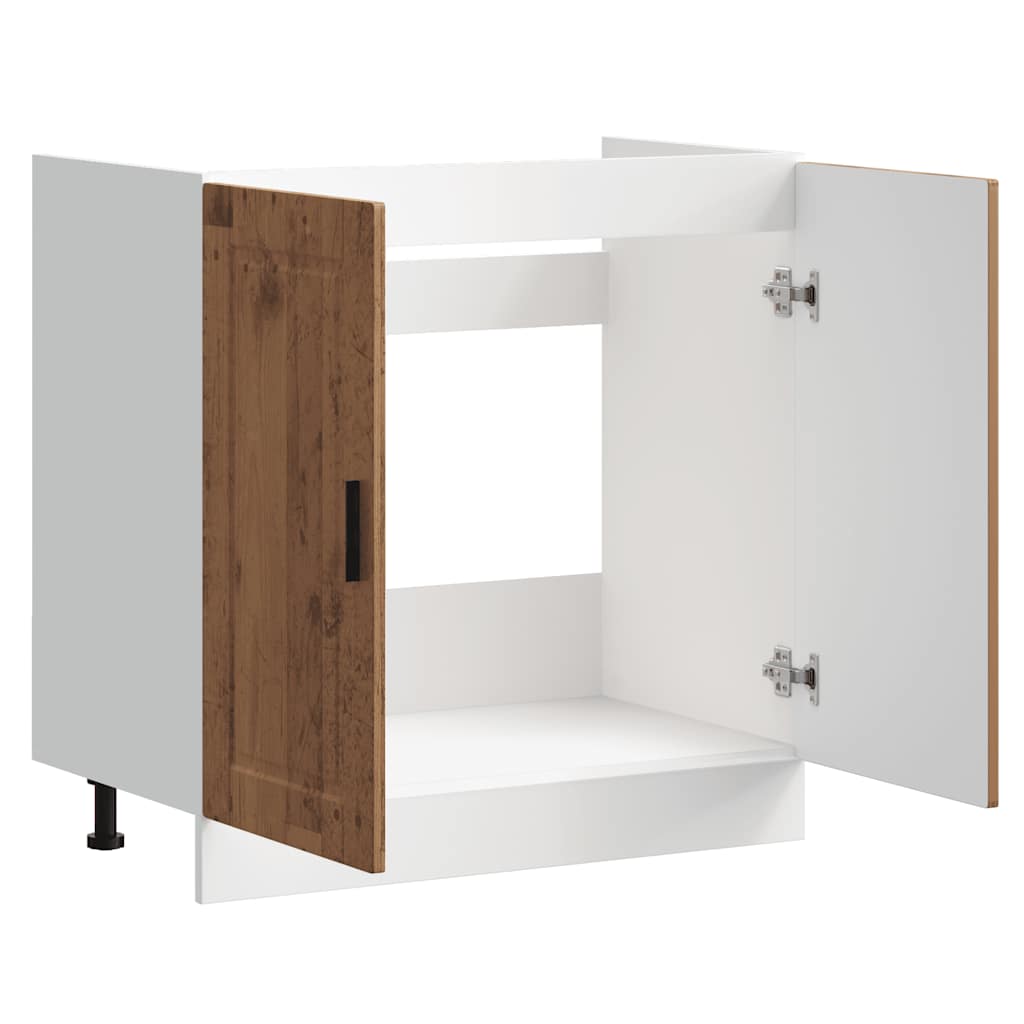 Mobile base lavello Porto Legno Vecchio 80x46x81,5cm Truciolato - homemem39