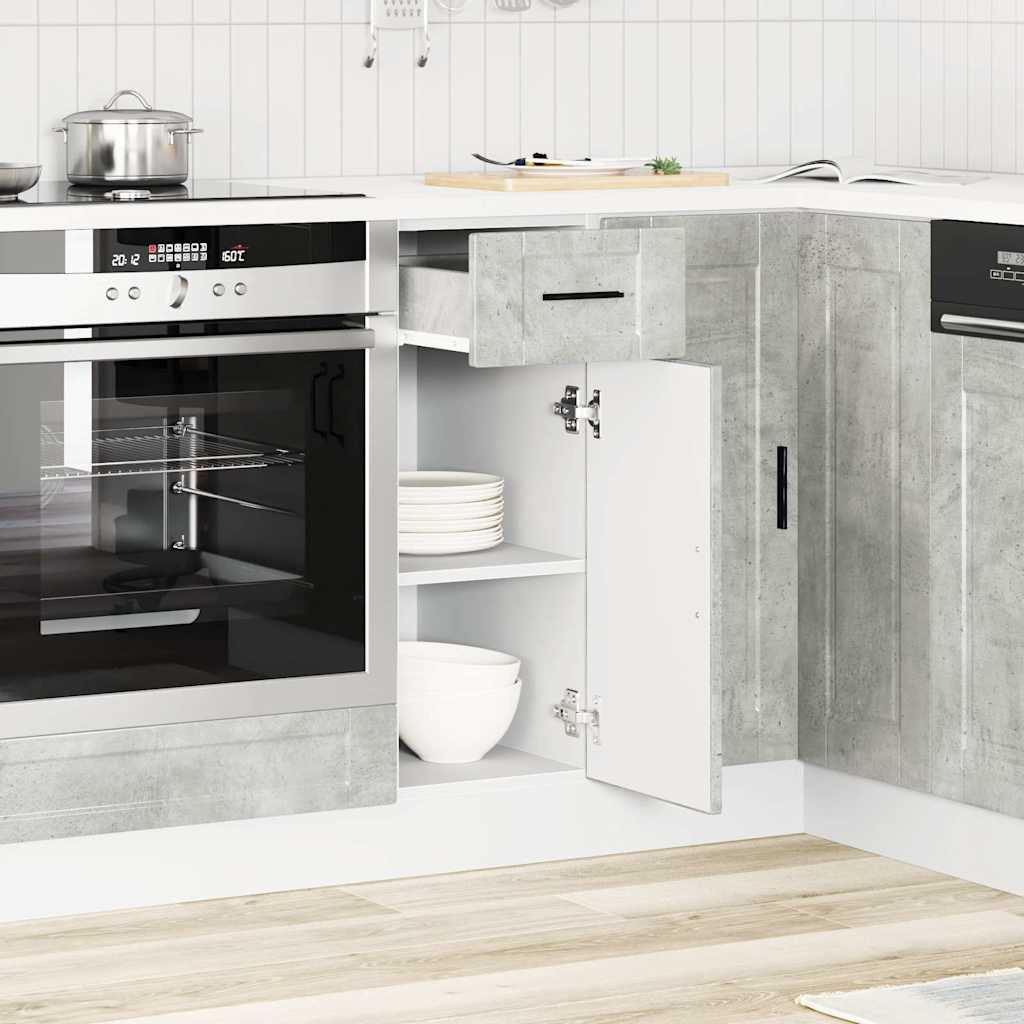 Base da Cucina Porto Grigio Cemento in Legno Multistrato - homemem39