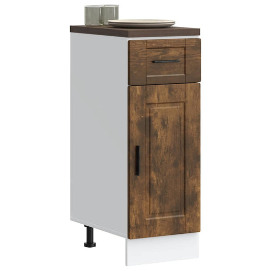 Base da Cucina Porto Rovere Fumo in Legno Multistrato - homemem39