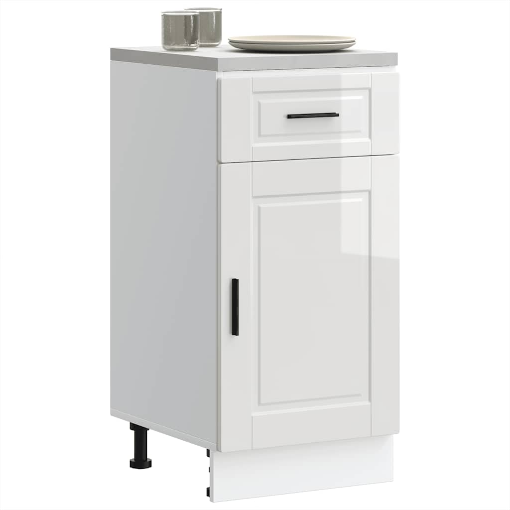 Base da Cucina Porto Bianco Lucido in Legno Multistrato - homemem39