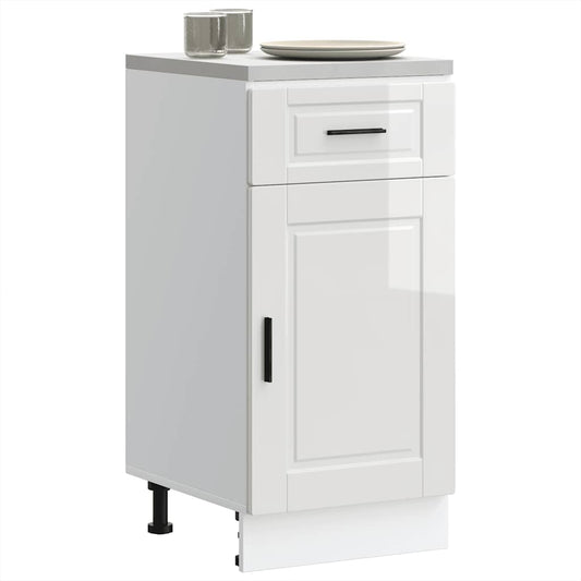 Base da Cucina Porto Bianco Lucido in Legno Multistrato - homemem39