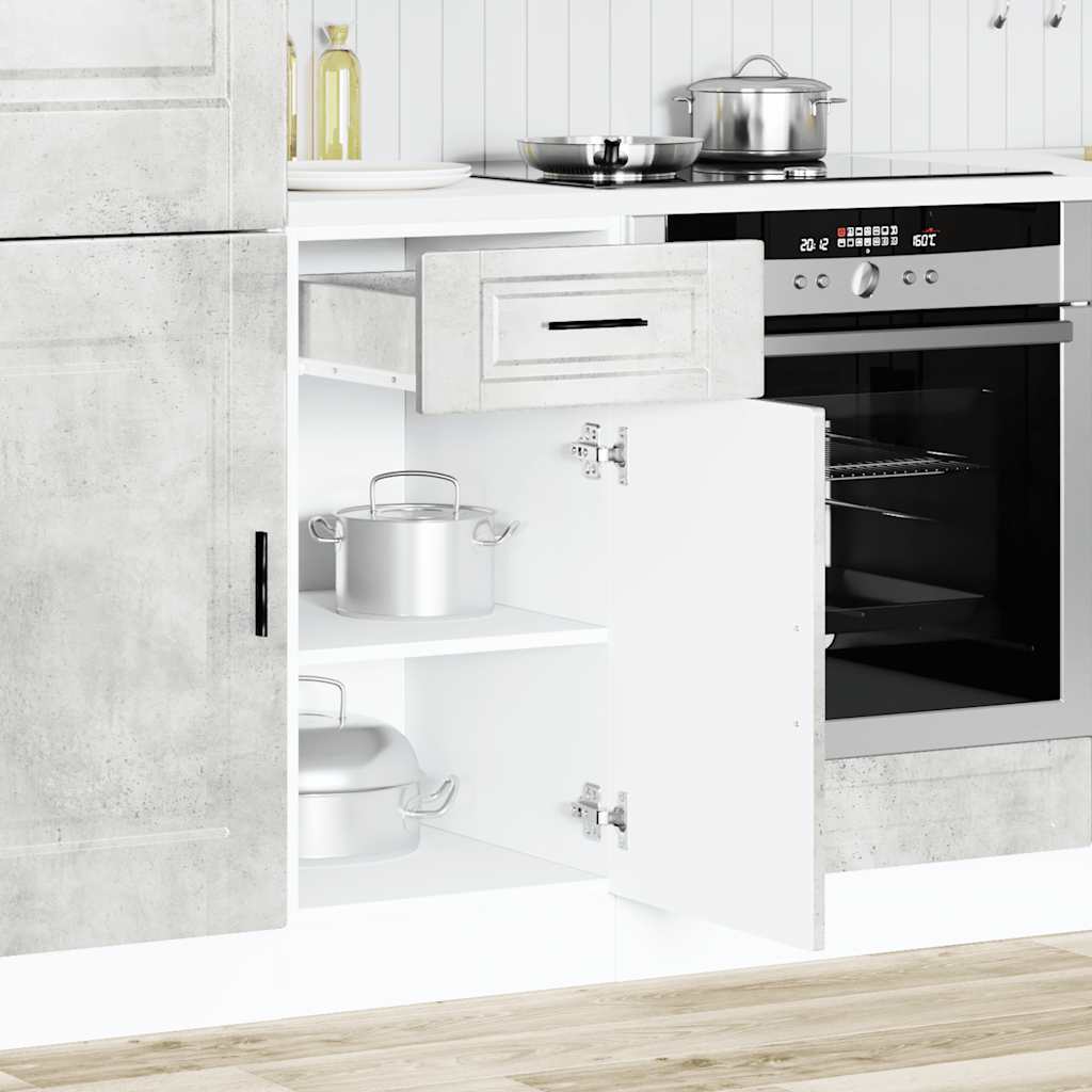 Base da Cucina Porto Grigio Cemento in Legno Multistrato - homemem39