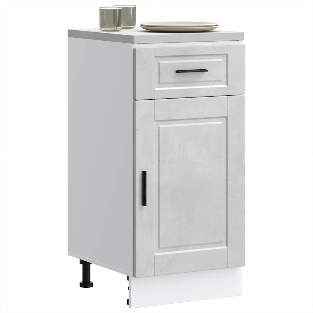 Base da Cucina Porto Grigio Cemento in Legno Multistrato - homemem39