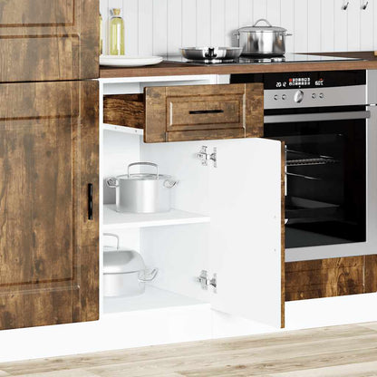Base da Cucina Porto Rovere Fumo in Legno Multistrato - homemem39