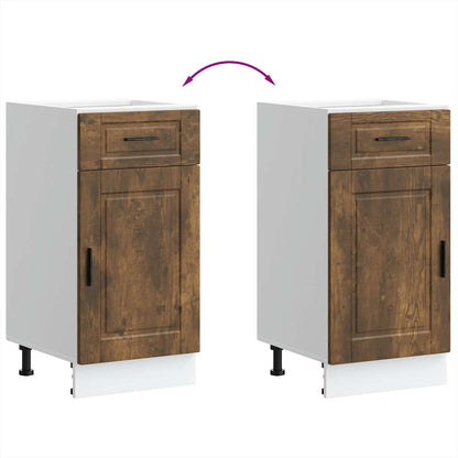 Base da Cucina Porto Rovere Fumo in Legno Multistrato - homemem39