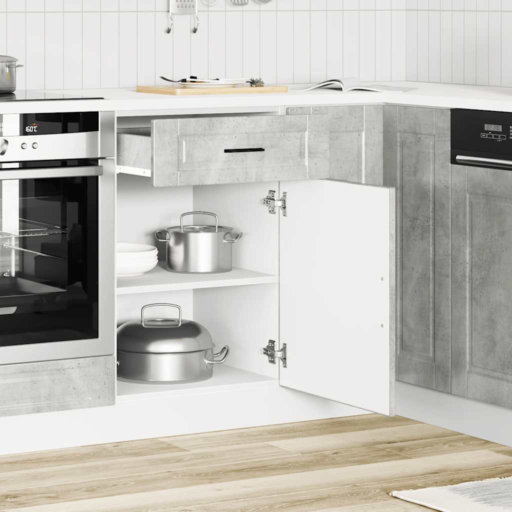 Base da Cucina Porto Grigio Cemento in Legno Multistrato - homemem39