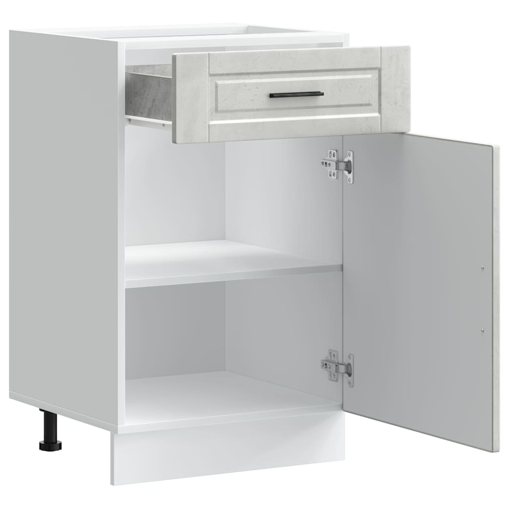 Base da Cucina Porto Grigio Cemento in Legno Multistrato - homemem39
