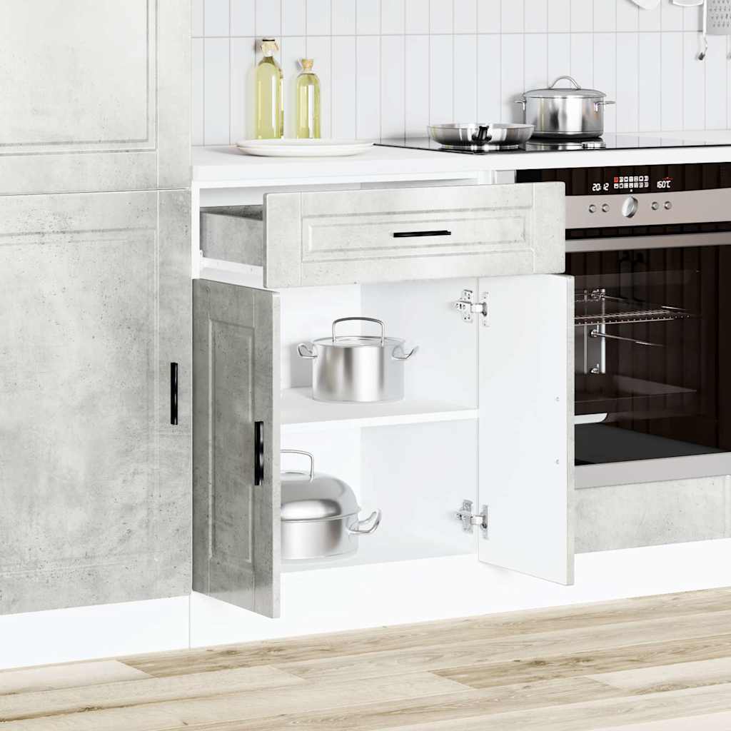 Base da Cucina Porto Grigio Cemento in Legno Multistrato - homemem39