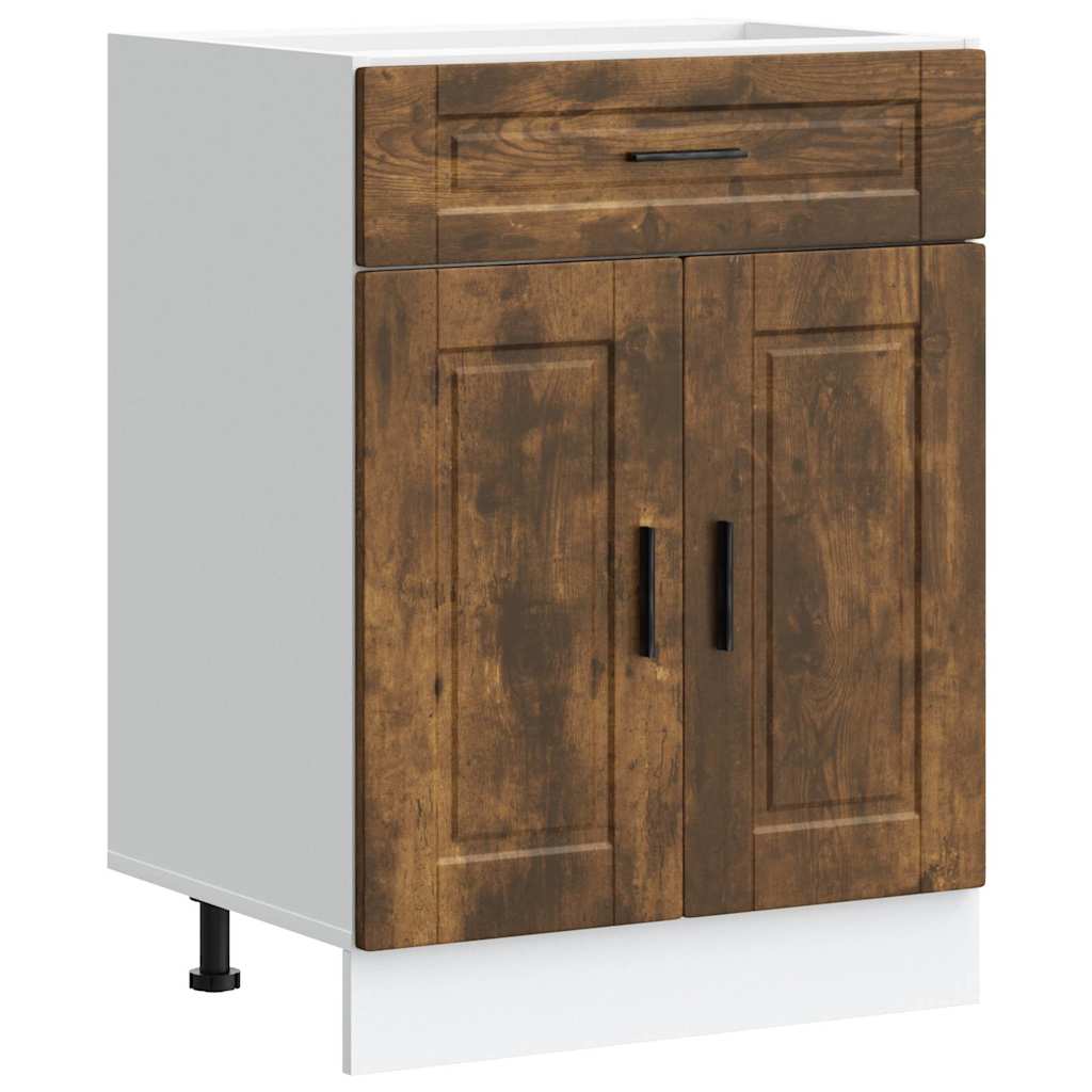 Base da Cucina Porto Rovere Fumo in Legno Multistrato - homemem39