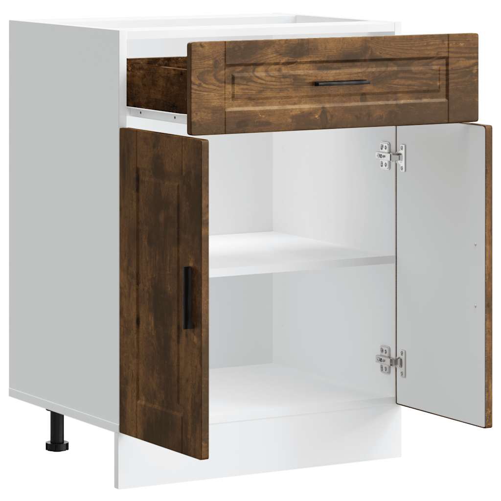 Base da Cucina Porto Rovere Fumo in Legno Multistrato - homemem39