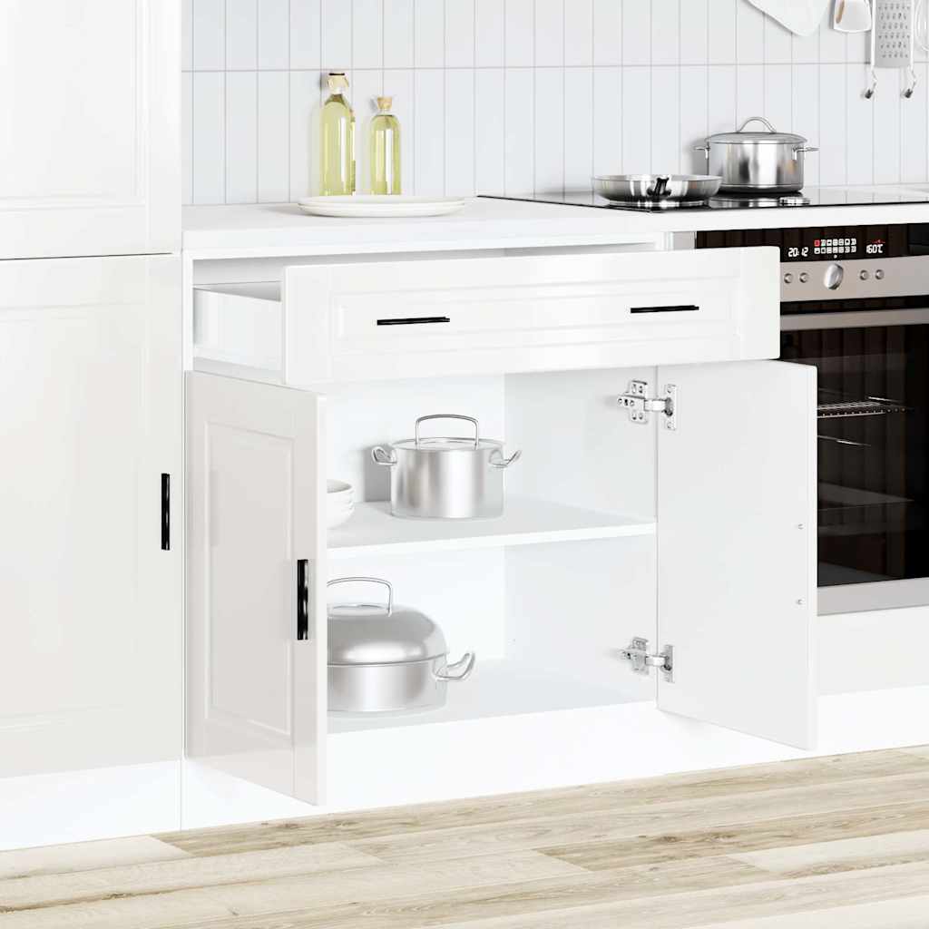 Base da Cucina Porto Bianco Lucido in Legno Multistrato - homemem39