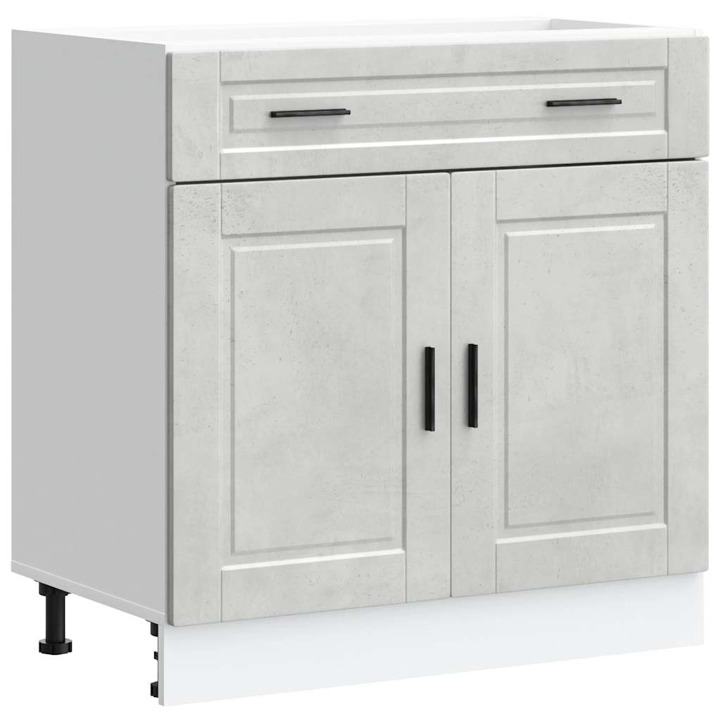 Base da Cucina Porto Grigio Cemento in Legno Multistrato - homemem39