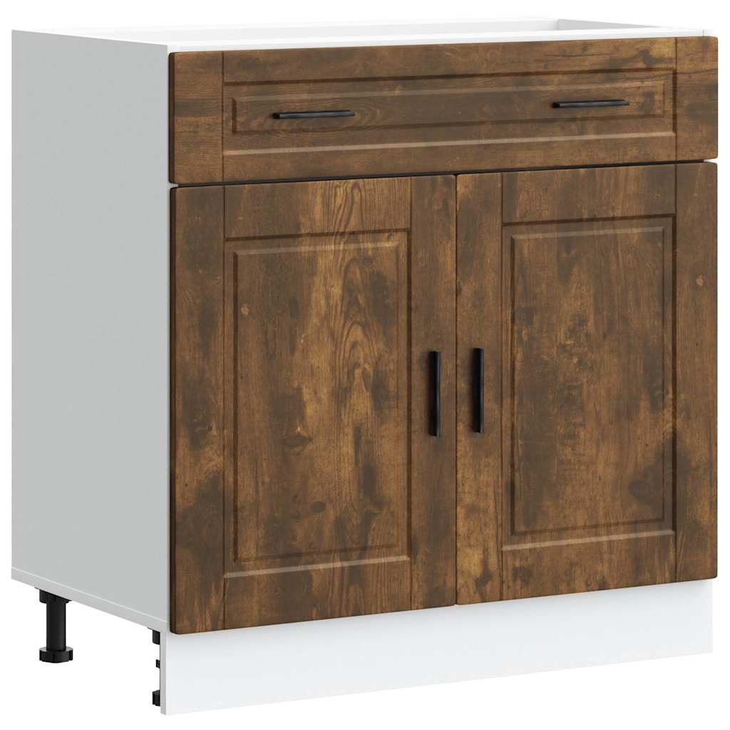 Base da Cucina Porto Rovere Fumo in Legno Multistrato - homemem39