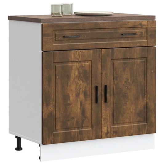 Base da Cucina Porto Rovere Fumo in Legno Multistrato - homemem39