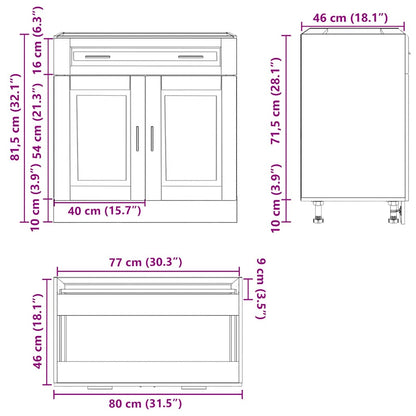 Base da Cucina Porto Legno Antico in Legno Multistrato - homemem39