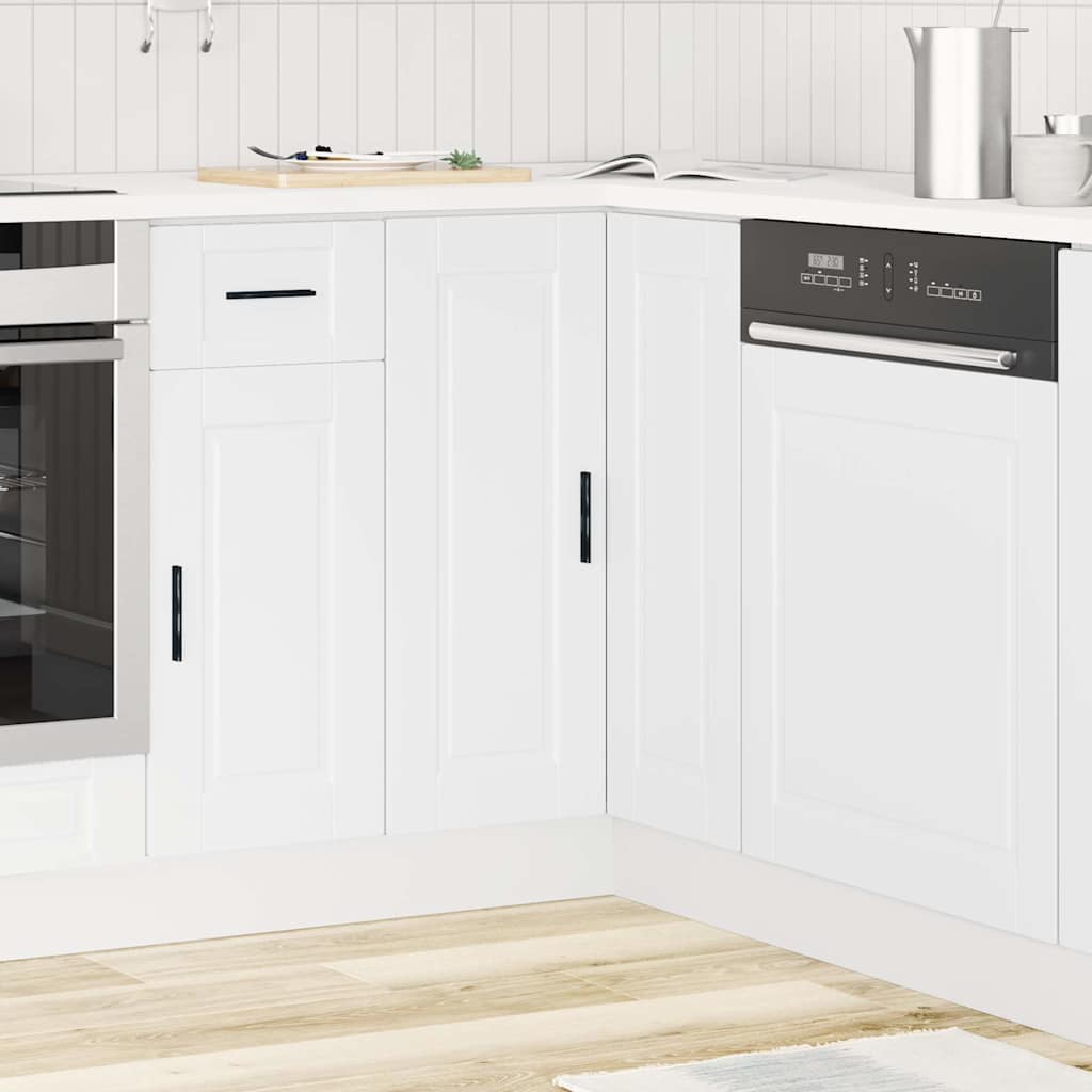 Base ad Angolo Cucina Porto Bianco in Legno Multistrato - homemem39
