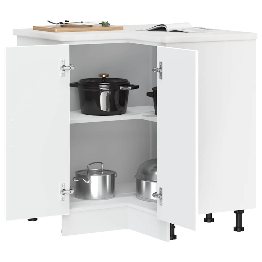 Base ad Angolo Cucina Porto Bianco in Legno Multistrato