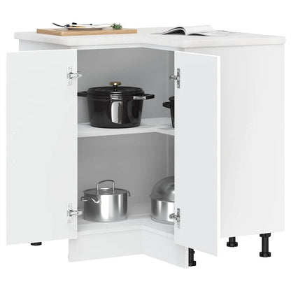 Base ad Angolo Cucina Porto Bianco in Legno Multistrato