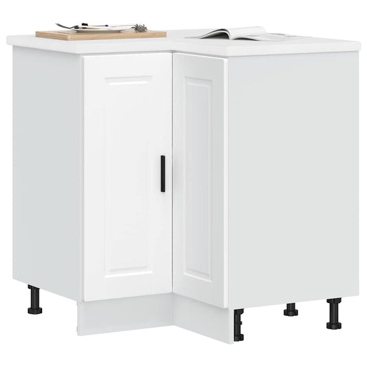 Base ad Angolo Cucina Porto Bianco in Legno Multistrato - homemem39