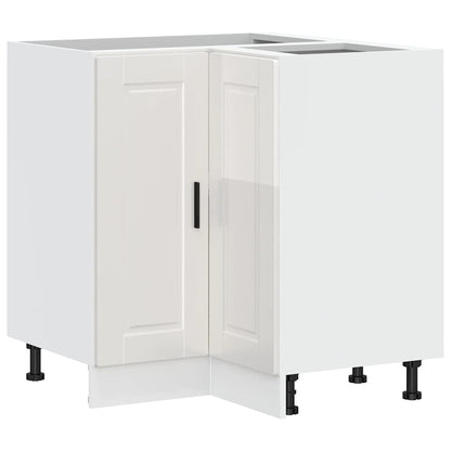 Base ad Angolo Cucina Porto Bianco Lucido in Legno Multistrato - homemem39