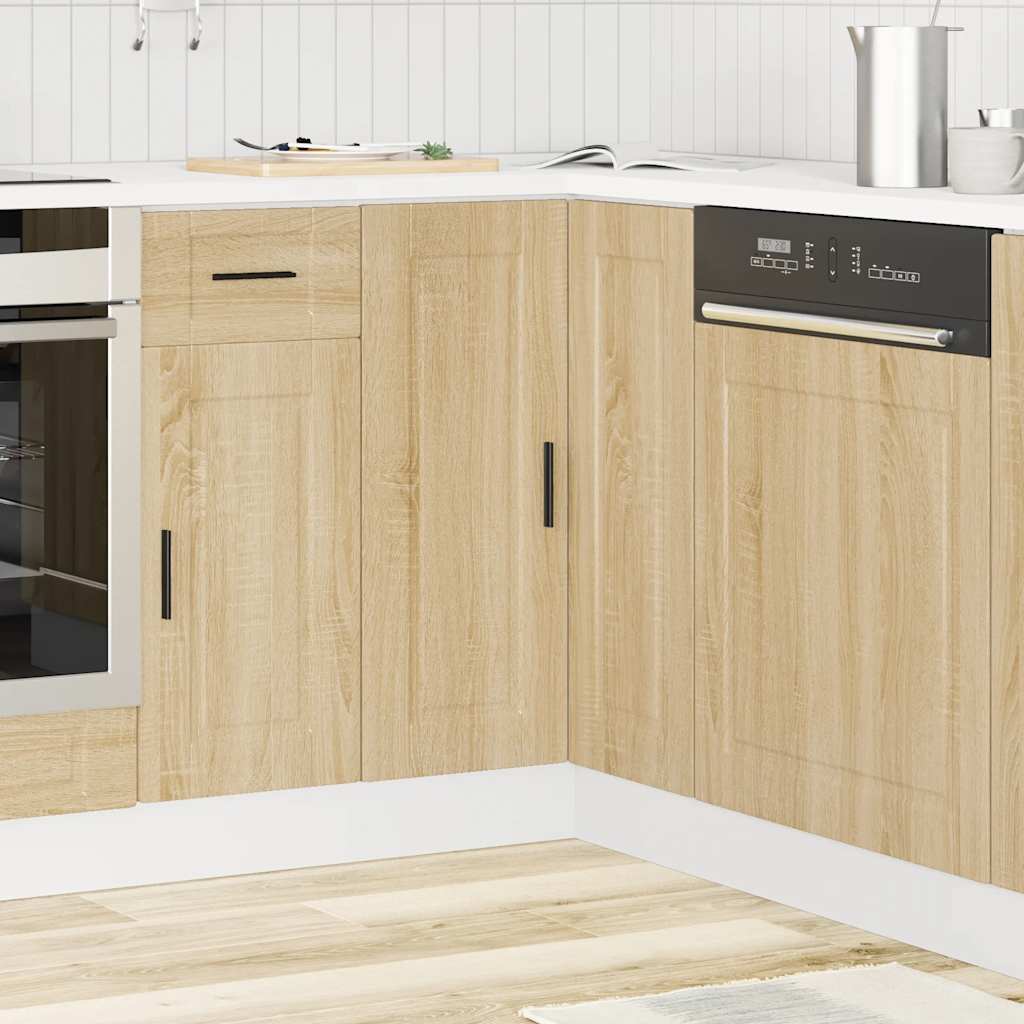 Base ad Angolo Cucina Porto Rovere Sonoma in Legno Multistrato - homemem39