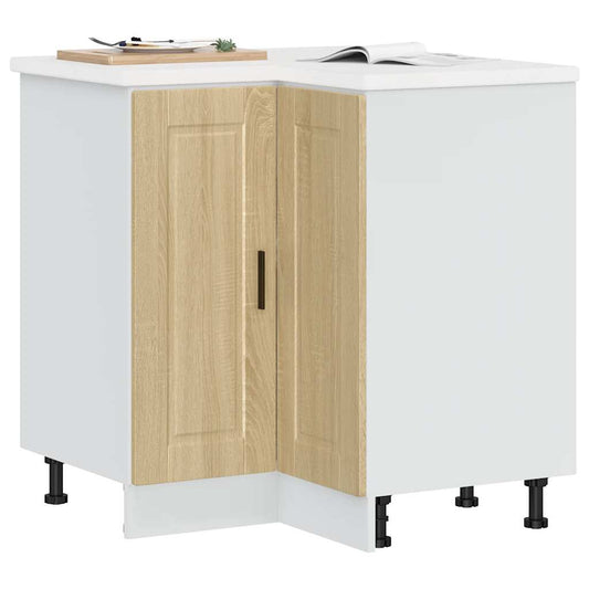 Base ad Angolo Cucina Porto Rovere Sonoma in Legno Multistrato - homemem39