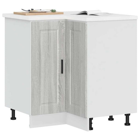 Base ad Angolo Cucina Porto Grigio Sonoma in Legno Multistrato - homemem39