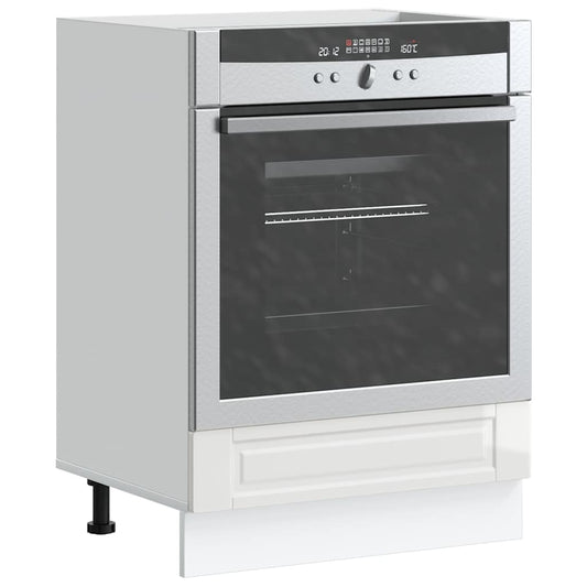 Armadio per Forno Porto Bianco Lucido in Legno Multistrato - homemem39
