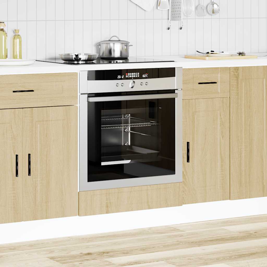 Armadio per Forno Porto Rovere Sonoma in Legno Multistrato - homemem39