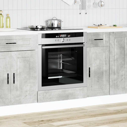Armadio per Forno Porto Grigio Cemento in Legno Multistrato - homemem39
